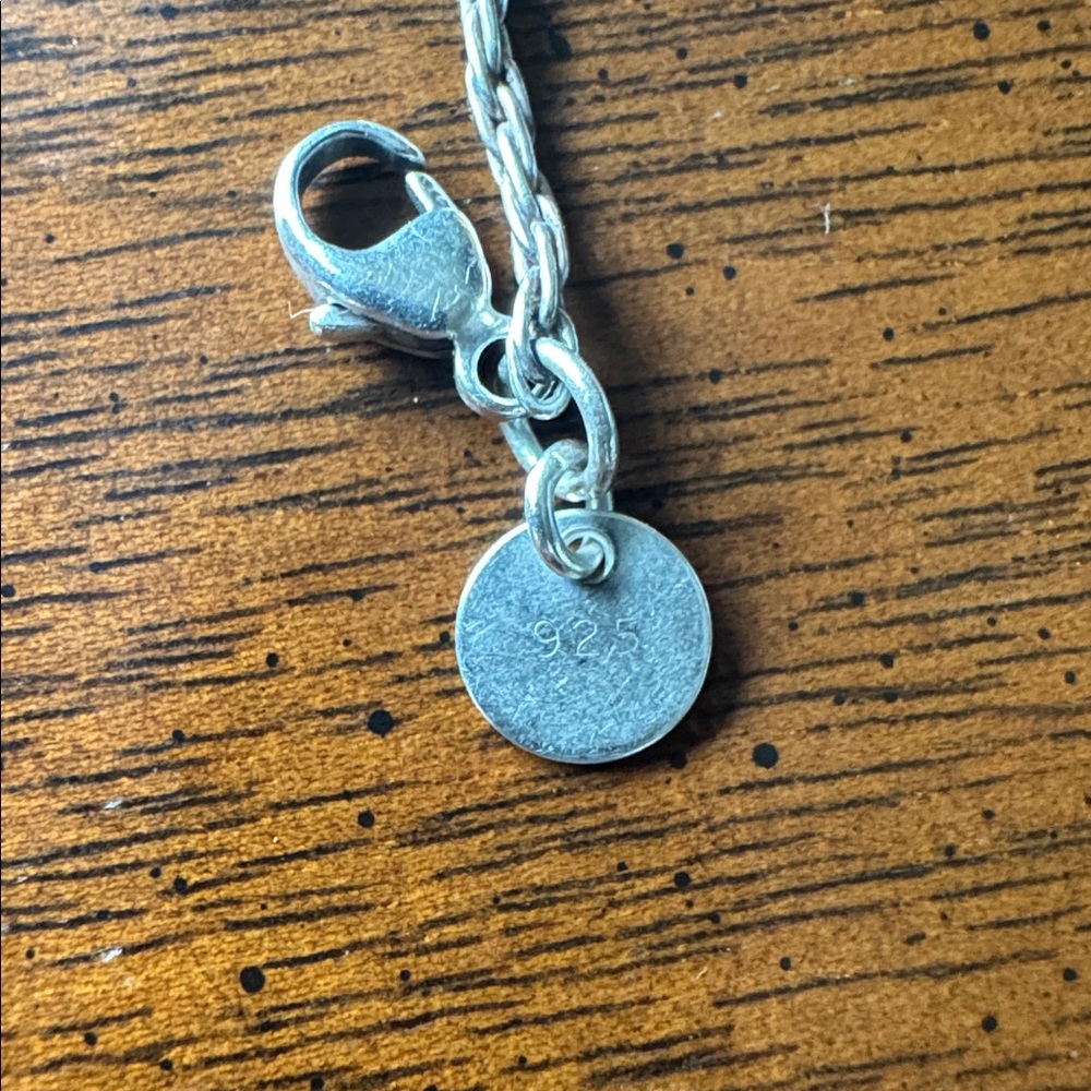 Tiffany & Co 925 Sterling Silver (41) 4mm beads, broken chain & engraved tag - Picture 3 of 7